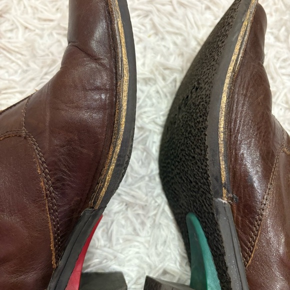 Kickers Soft Leather zip Ankle Boots Booties brown size 9 US - Picture 6 of 12